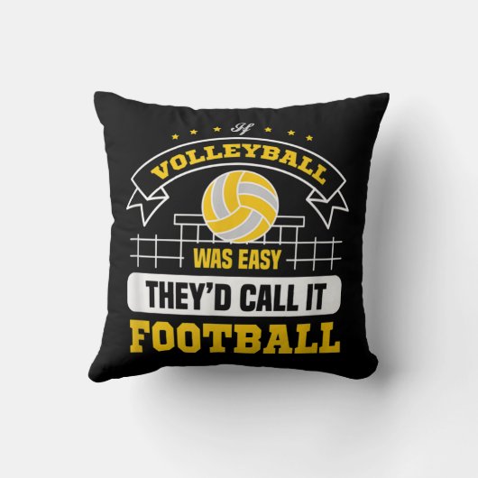バレーボールもしは簡単だった彼らはそれをサッカーvolと呼ぶだろう クッション (裏面)