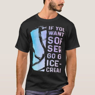 バレーボールもしソフトクリームの男性が欲しい Tシャツ