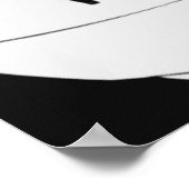 バレーボールやる気を起こさせるプリント020白黒 ポスター (角)