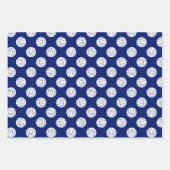 バレーボールをコーディネートするマルーンブルーチームカラー ラッピングペーパーシート (正面2)