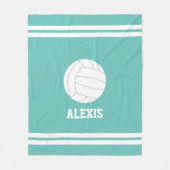 バレーボールをテーマにしたパーソナライズされた子供 フリースブランケット (正面)