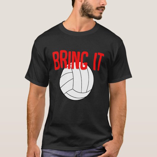 バレーボールを持参 Tシャツ (正面)