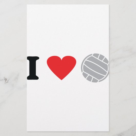 バレーボールアイコン 便箋 (正面)