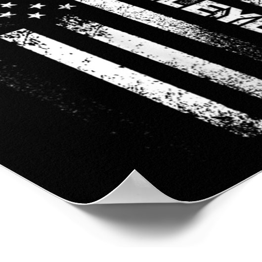 バレーボールアメリカ国旗おもしろいアメリカ愛国劇場 ポスター (角)