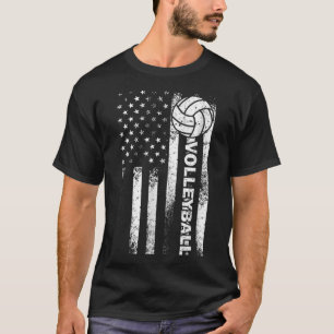 バレーボールアメリカ国旗おもしろいアメリカ愛国劇場 Tシャツ