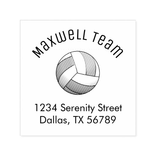 バレーボールアーチファミリーアドレス セルフインキングスタンプ (デザイン)