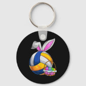 バレーボールイースターバニーイヤーイースターエッグ狩りB キーホルダー (正面)