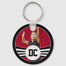 バレーボールカスタムの写真と番号または文字 キーホルダー