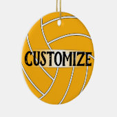 バレーボールカスタムの色と文字クリスマスオーナメント セラミックオーナメント (右)