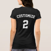 バレーボールカスタムチーム、選手、ジャージー番号 Tシャツ (裏面)