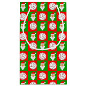 バレーボールカスタム選手の名前/文字クリスマスサンタ スモールペーパーバッグ (裏面)