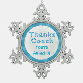 バレーボールカッコいいコーチギフト感謝していコーチオーナメント スノーフレークピューターオーナメント