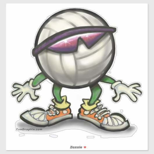 バレーボールカッコいい シール (シート)