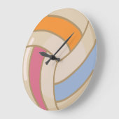 バレーボールカラフルウォールクロック ラージ壁時計 (傾斜)
