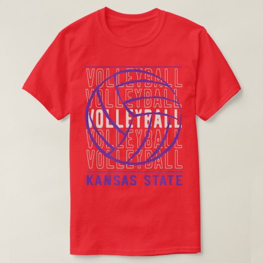 バレーボールカンザス州 Tシャツ (デザイン正面)