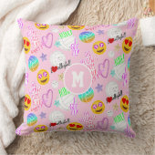 バレーボールガーリーかわいい絵文字 クッション (ブランケット)