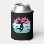 バレーボールガールレトロヴィンテージ 缶クーラー (缶正面)