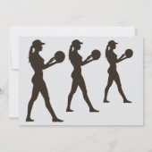 バレーボールガール誕生日、バレーボールプレーヤー 招待状 (裏面)