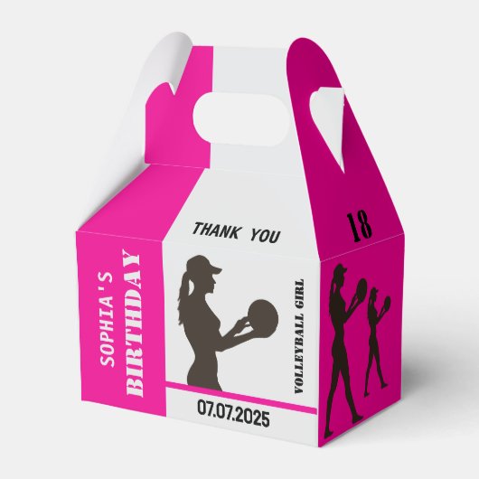 バレーボールガール，バレーボールプレイヤーギフト，誕生日 フェイバーボックス (正面サイド)