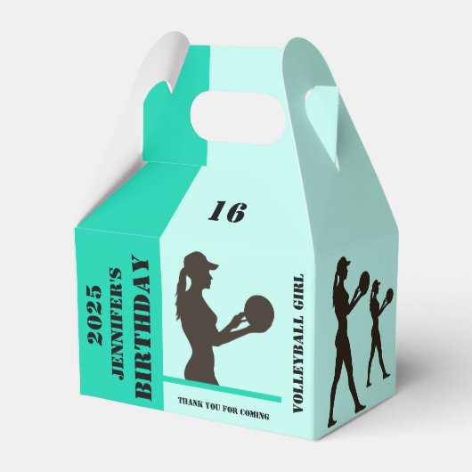 バレーボールガール，バレーボールプレイヤーギフト，誕生日 フェイバーボックス (正面サイド)