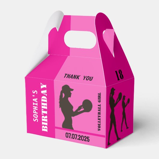 バレーボールガール，バレーボールプレイヤーギフト，誕生日 フェイバーボックス (正面サイド)