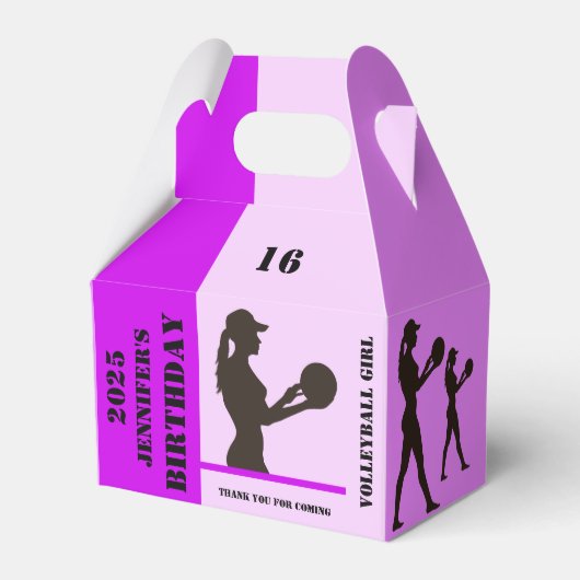 バレーボールガール，バレーボールプレイヤーギフト，誕生日 フェイバーボックス (正面サイド)