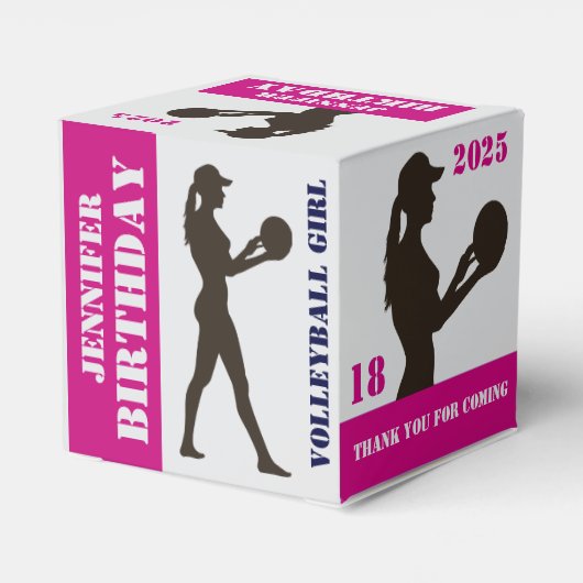 バレーボールガール，バレーボールプレイヤーギフト，誕生日 フェイバーボックス (裏面サイド)