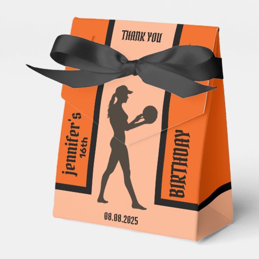 バレーボールガール，バレーボールプレイヤーギフト，誕生日 フェイバーボックス (正面サイド)