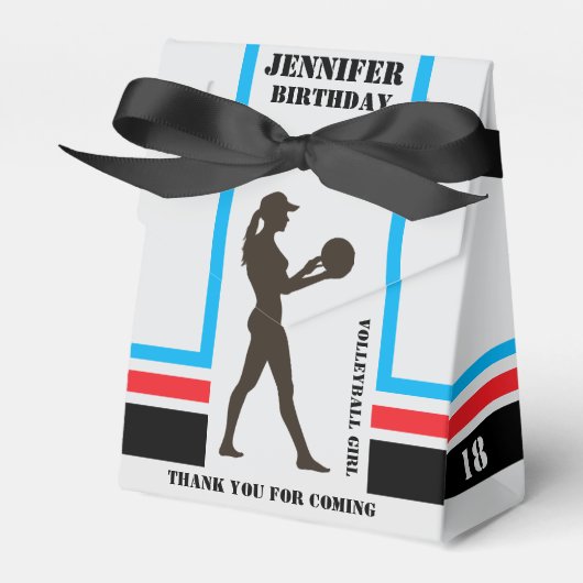 バレーボールガール，バレーボールプレイヤーギフト，誕生日 フェイバーボックス (正面サイド)