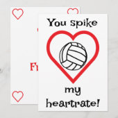 バレーボールキッズ教室バレンタインホリデーカード シーズンカード (正面/裏面)