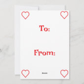 バレーボールキッズ教室バレンタインホリデーカード シーズンカード (裏面)