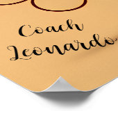 バレーボールキャラクターコーチ作業 ポスター (角)