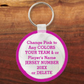 バレーボールキーホルダーチーム、名前、年、番号 キーホルダー (正面)