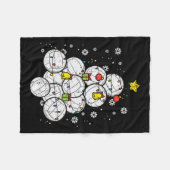 バレーボールクリスマスツリークリスマススポーツプレーヤーメンズW フリースブランケット (正面(横))