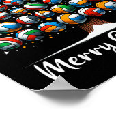 バレーボールクリスマスツリーライトキュートバレーボールP ポスター (角)