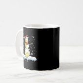 バレーボールクリスマスバレーボール雪だるまライツボーイ コーヒーマグカップ (正面左)