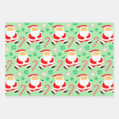 バレーボールクリスマスホリデーギフトラッピング紙 ラッピングペーパーシート (正面)