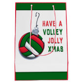 バレーボールクリスマスホリデーギフト ミディアムペーパーバッグ (裏面)