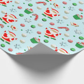 バレーボールクリスマスホリデーギフト ラッピングペーパー (角)