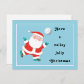 バレーボールクリスマスホリデー葉書 シーズンポストカード (正面/裏面)