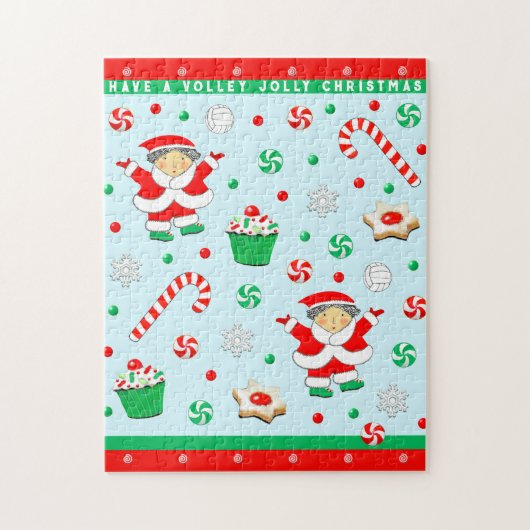 バレーボールクリスマスホリデー ジグソーパズル (縦)
