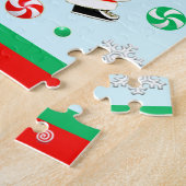 バレーボールクリスマスホリデー ジグソーパズル (側面)