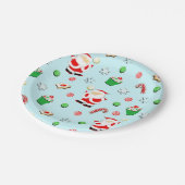 バレーボールクリスマスホリデー ペーパープレート (アングル)