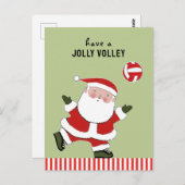 バレーボールクリスマスホリデー ポストカード (正面/裏面)
