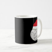 バレーボールクリスマスボールサンタクロースハットクリスマススポ コーヒーマグカップ (正面右)