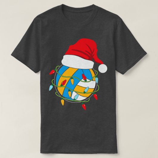 バレーボールクリスマスライトサンタ衣装パジャマ冬 Tシャツ (デザイン正面)