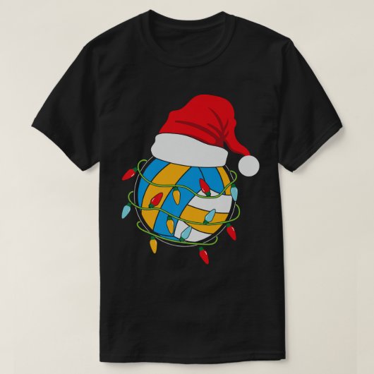 バレーボールクリスマスライトサンタ衣装パジャマ冬 Tシャツ (デザイン正面)