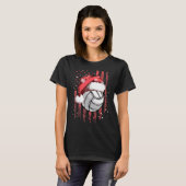 バレーボールクリスマス米国国旗 Tシャツ (正面フル)