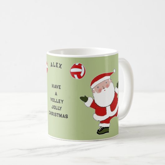 バレーボールクリスマス コーヒーマグカップ (正面右)