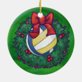 バレーボールクリスマス セラミックオーナメント (裏面)